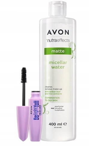 Avon Sada Řasenka Delightfull černá micelární voda nutra effect