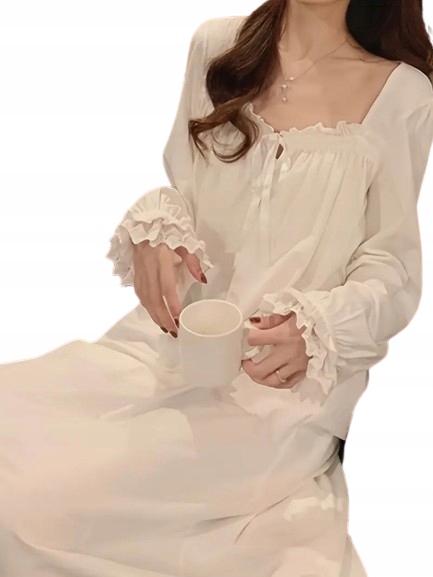 Dlouhá Košile Noční Dlouhý Rukáv Bílá Košile Elegantní Košile M