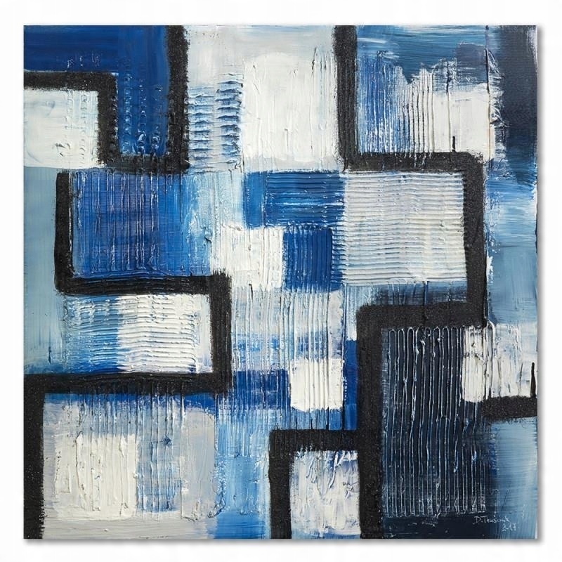 

Obraz Do Biura Abstrakcja Blue Deco Panel 90x90