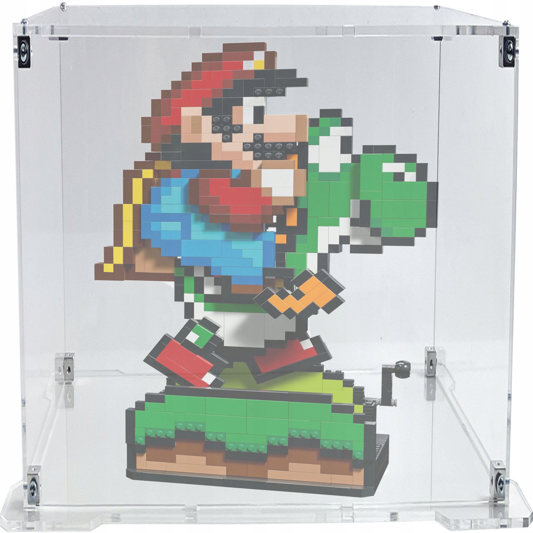 Vitrína s podstavcem pro sadu Lego 71438 Mario World: Mario a Yoshi