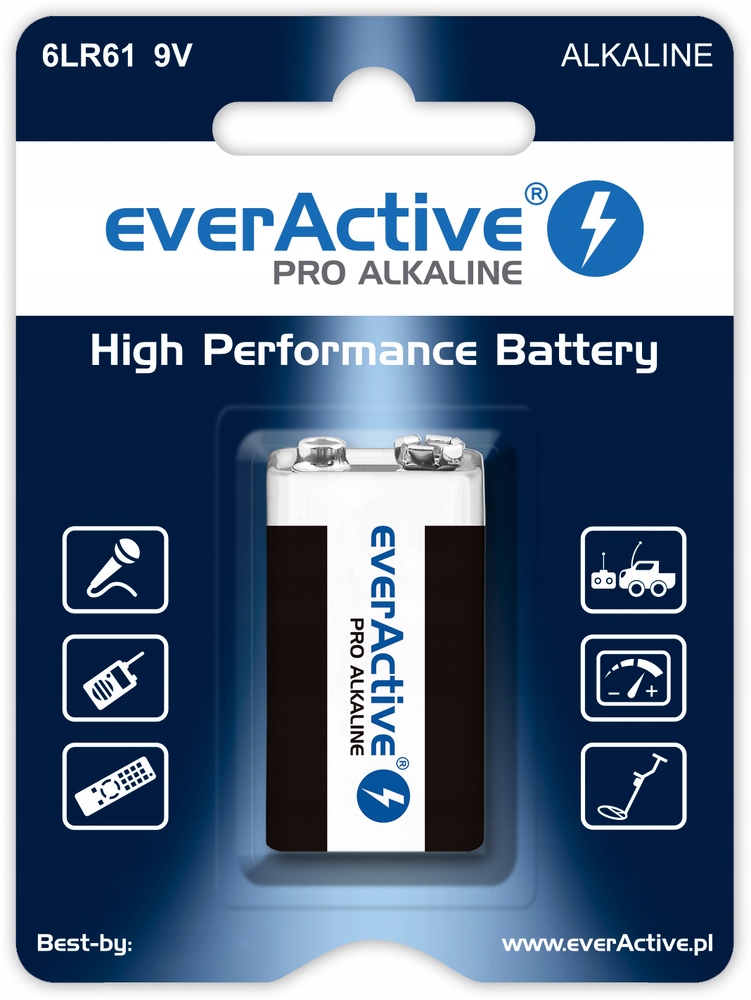 

Bateria alkaliczna Everactive 9V (6F22) 1 szt.