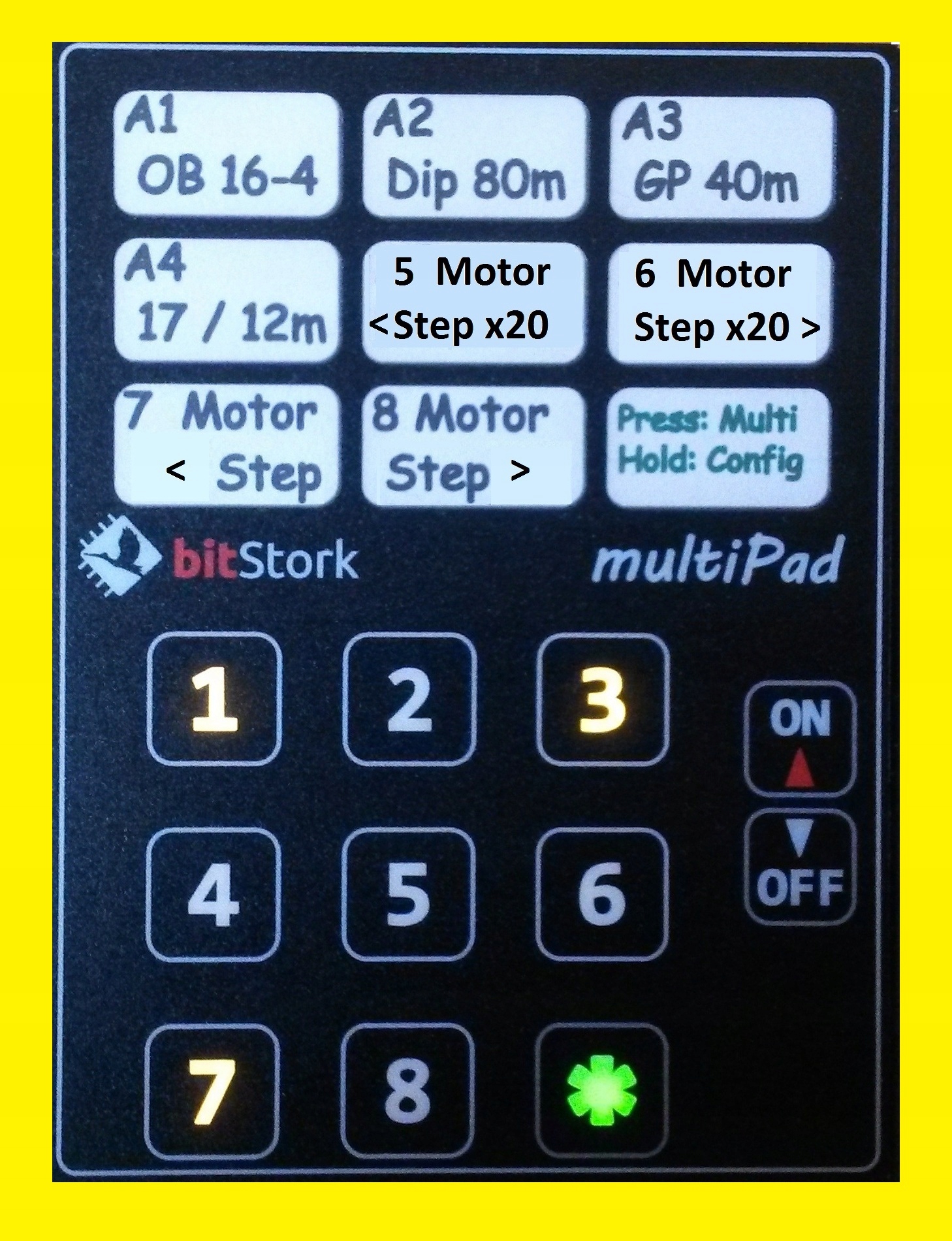 MultiPad PANEL STERUJĄCY Przełącznika silnika krok