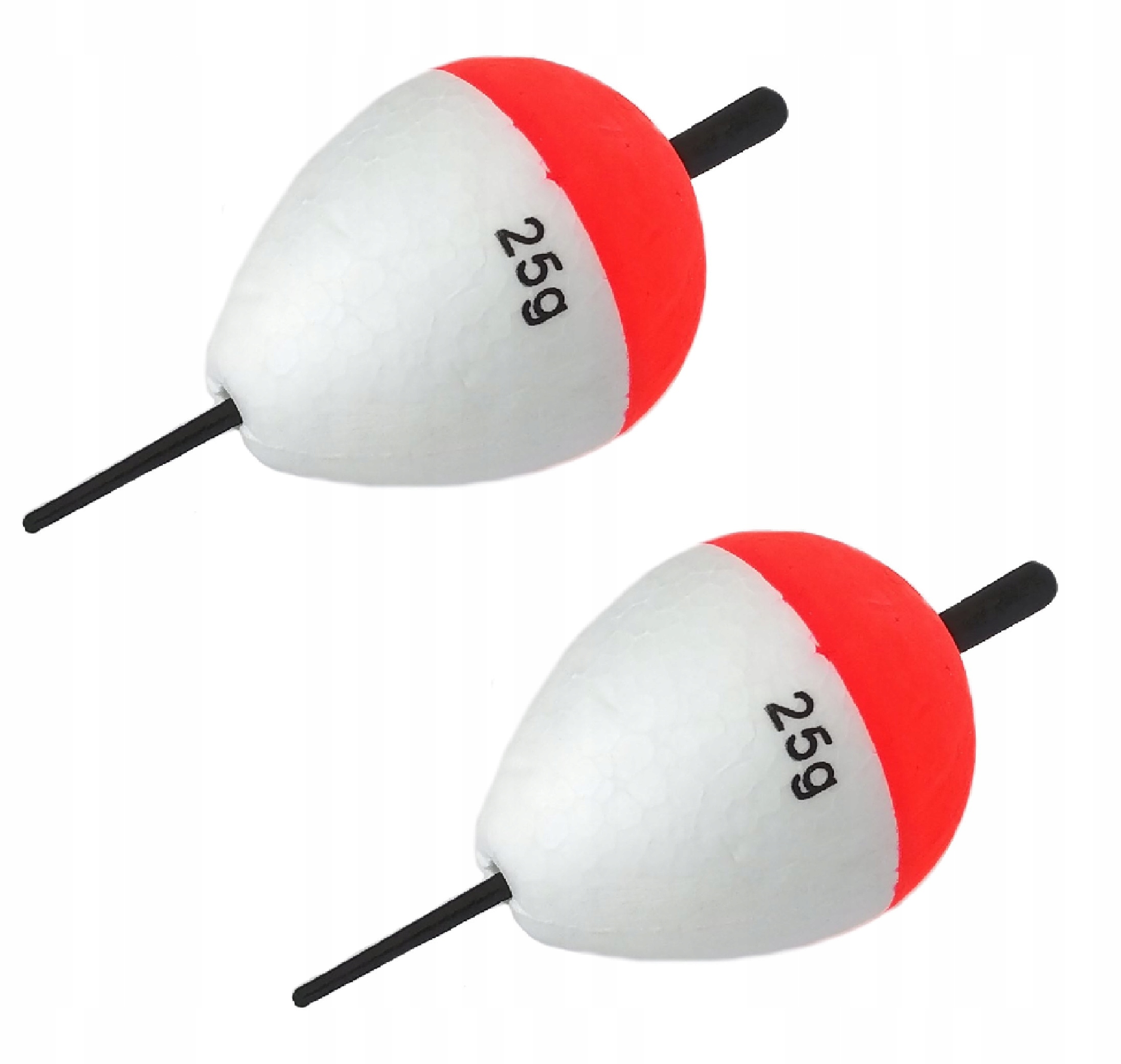 

2x Spławik na żywca styropian bombka 25 g szczupak