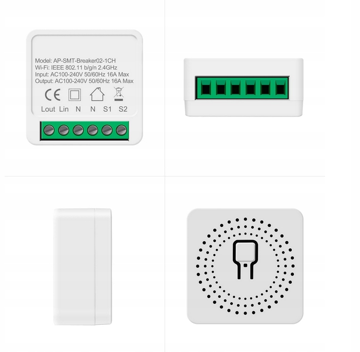 Dopuszkowy włącznik WiFi Gniazdo przekaźnik 1CH EAN (GTIN) 0749789216645