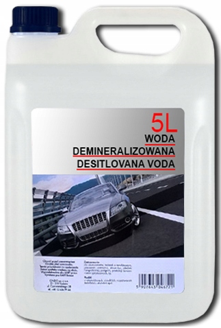WODA DEMINERALIZOWANA DESTYLOWANA AKUMULATOR 5L