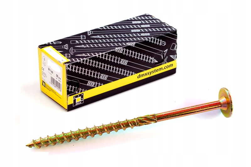 WKRĘTY CIESIELSKIE 8x80 TORX ŁEB TALERZOWY 25szt. Długość wkręta 80 mm