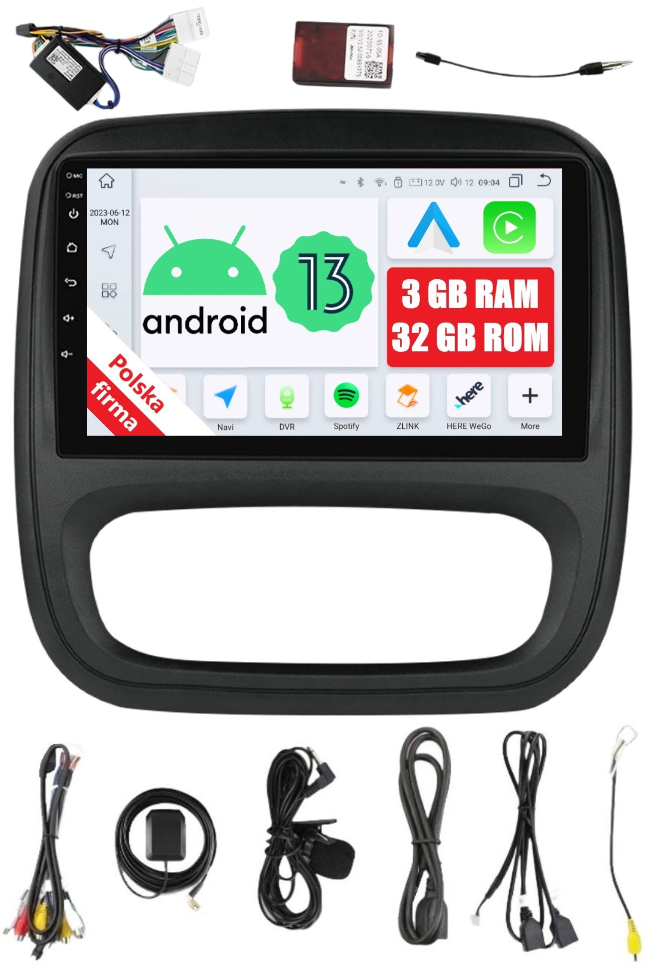 Navigace Rádio 2DIN Android Opel Vivaro B Renault Trafic 3 III 3/32 Gb Dbsp
