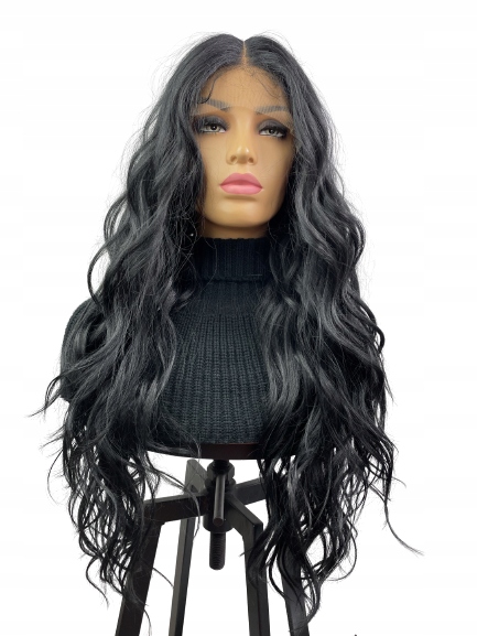 Dlouhá paruka bez ofiny Janette lace front Ultralehká černá