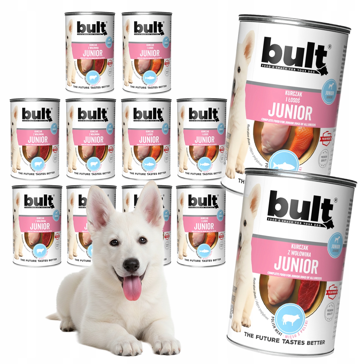 Levně Vlhké Krmivo Pro Psa Bult Junior mix chutí kuře pro štěňata 12x400g