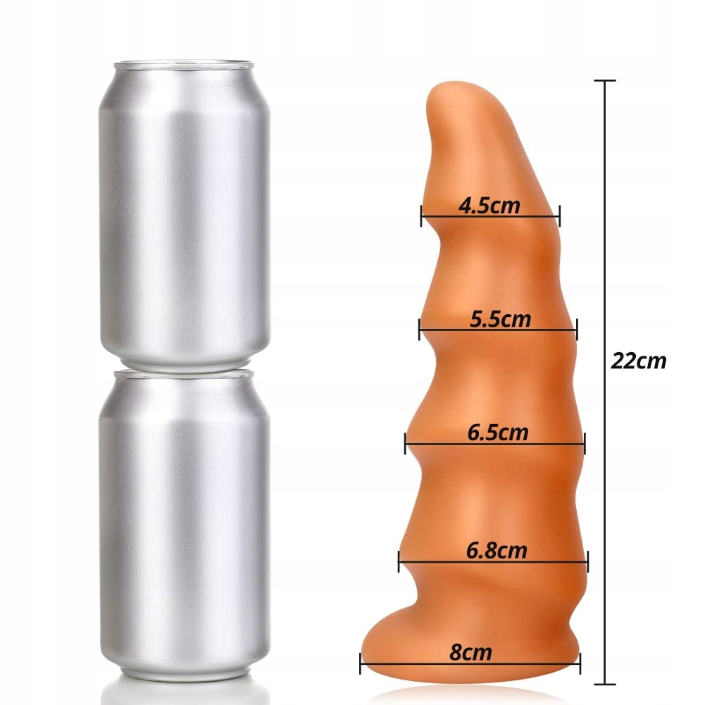 RIESEN Silikonowy Korek Analny 3 Rozmiary Realistyczny Dildo z Przyssawką — miniatura 2