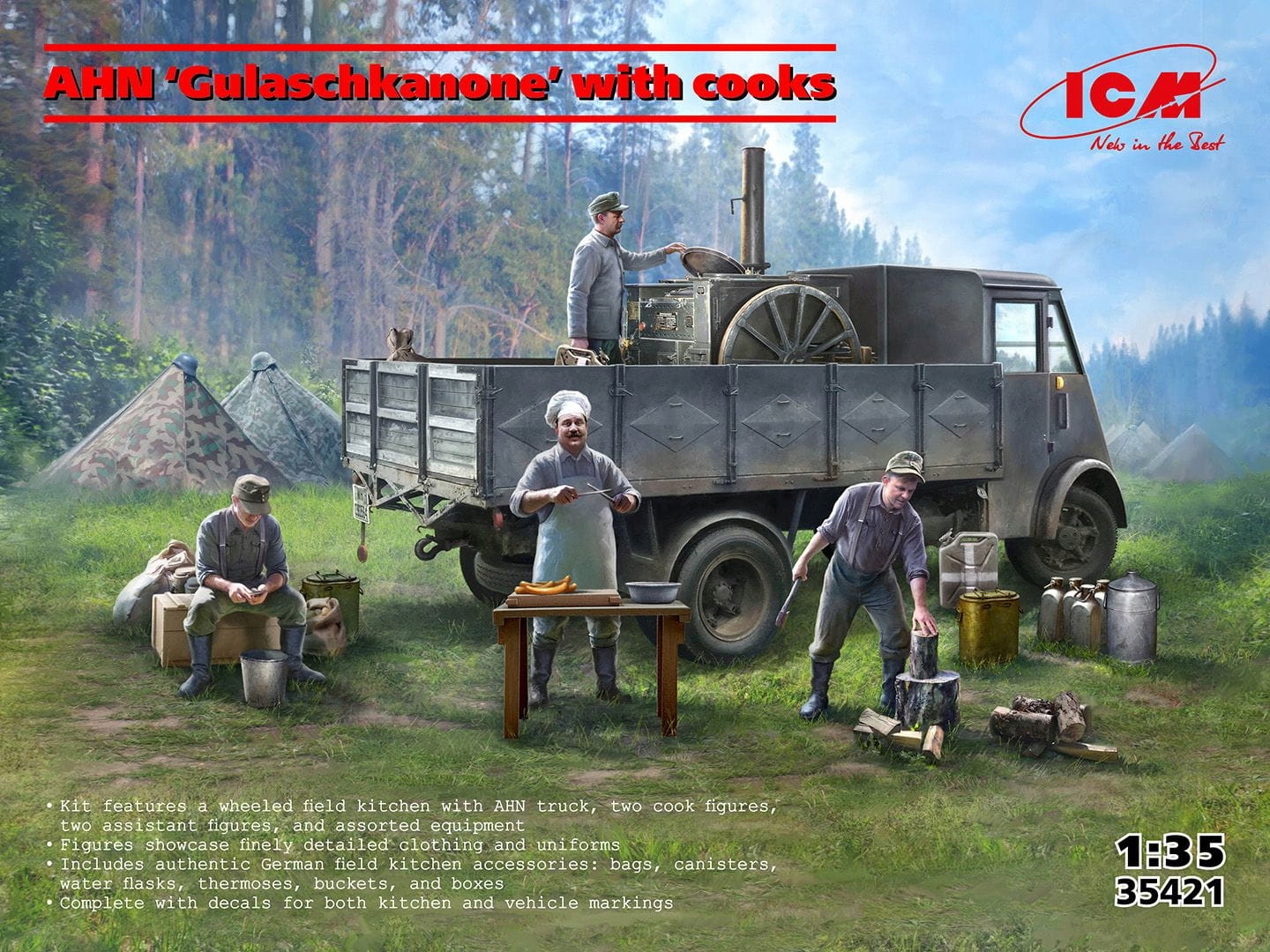 Ahn Gulaschkanone s kuchaři 1:35 ICM 35421