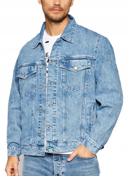 Džínová bunda Trucker DM0DM10843 Modrá Oversize DM0DM10843 S