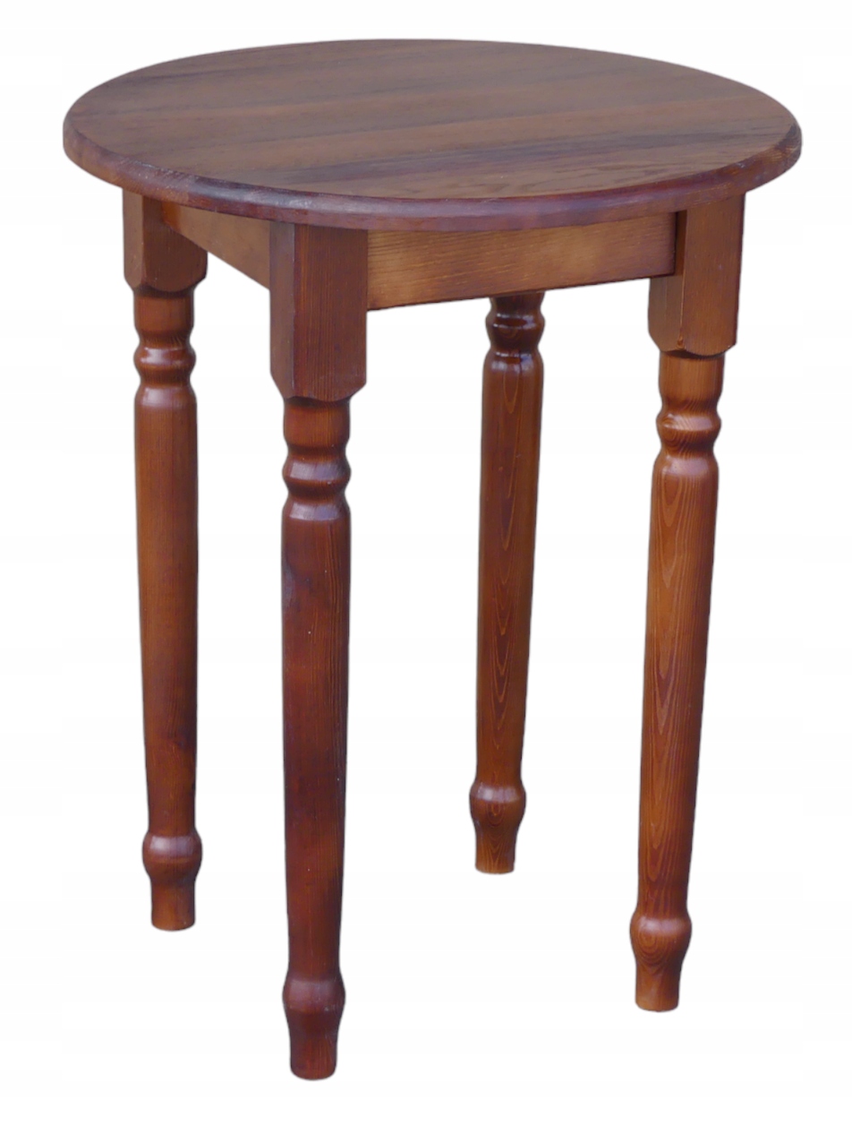 STÓŁ KUCHENNY MAŁY OKRĄGŁY TOCZONY SOSNOWY 60cm KALWADOS Marka Metdrew