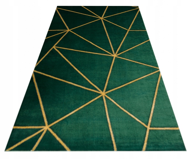

Dywan Emerald Paski glamour zielony złoty 80x150
