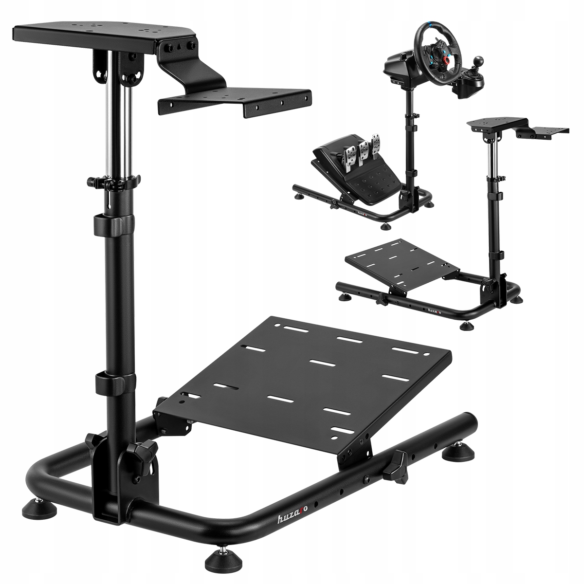 Kokpit stojak do kierownicy wyścigowy Huzaro stelaż gamingowy do Ps Pc stal