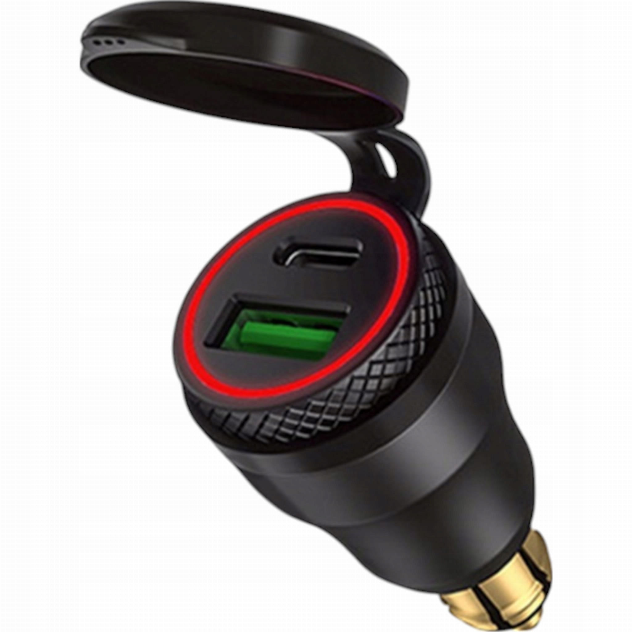 Motocyklová nabíječka Din Usb-c Usb Qc 3.0 Napájecí adaptér Bmw