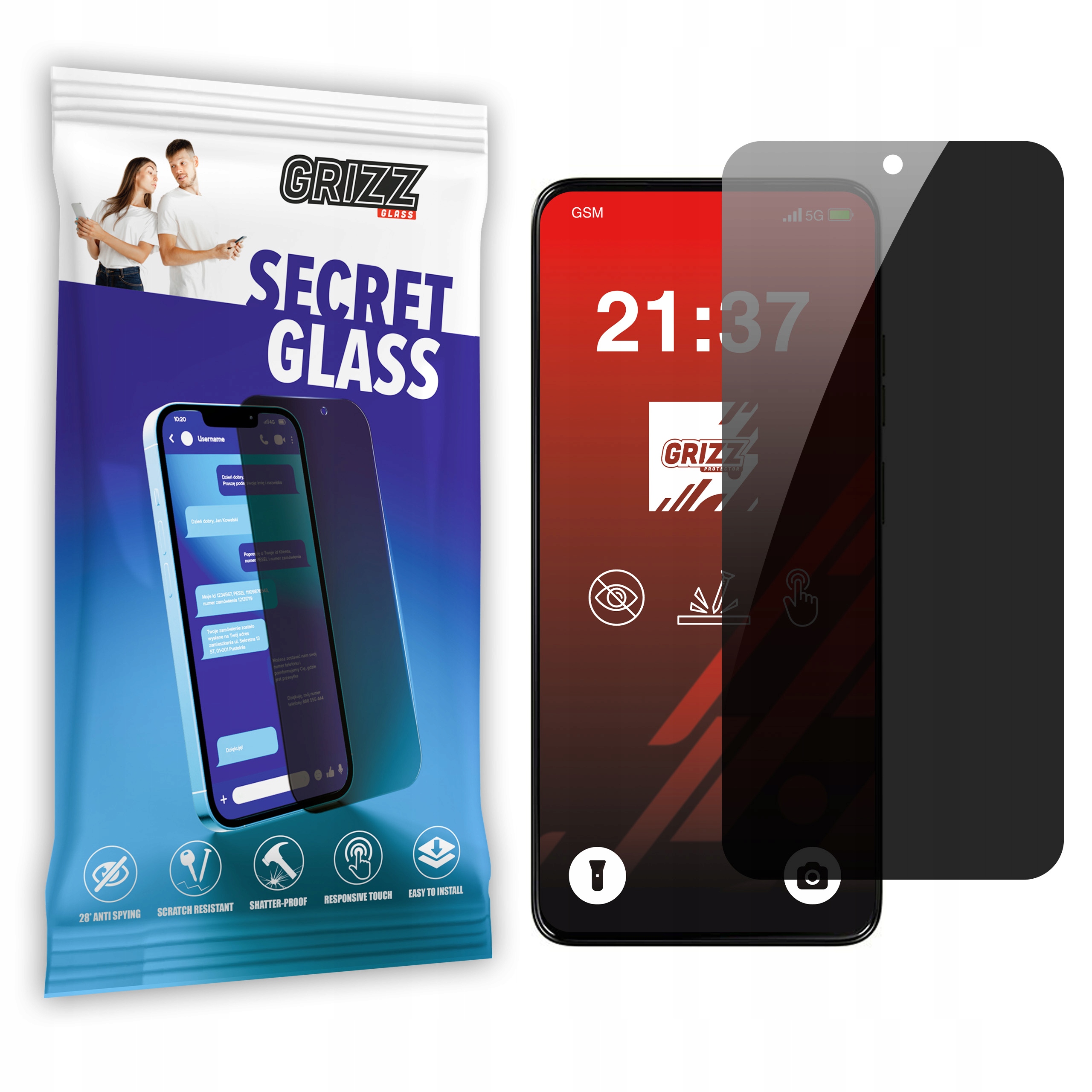 Prywatyzujące szkło ochronne do Motorola Moto G15 Power