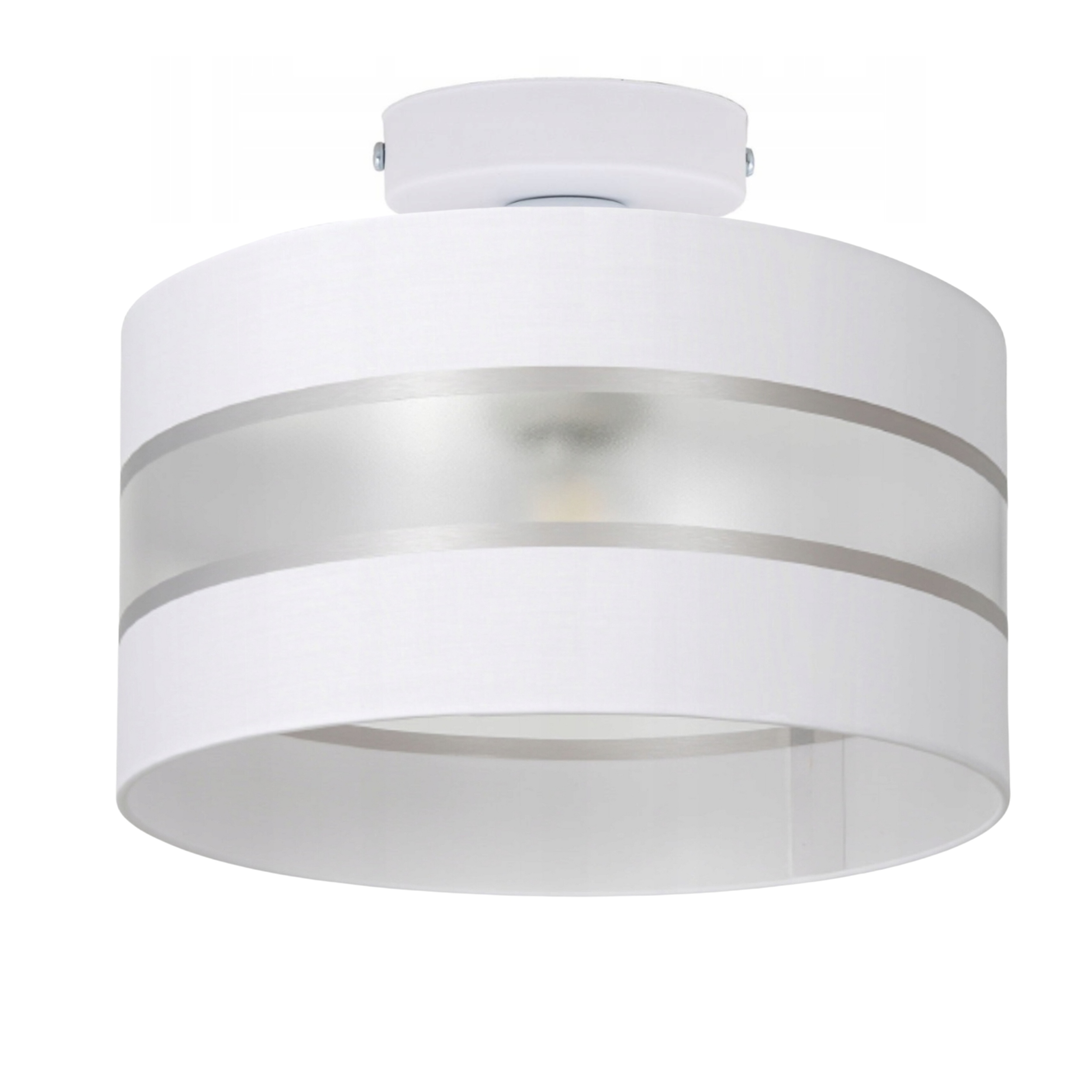 Stropní Svítidlo Stropní Svítidlo Stínítko Moderní 30 CM E27 Led Pásky Stříbrná