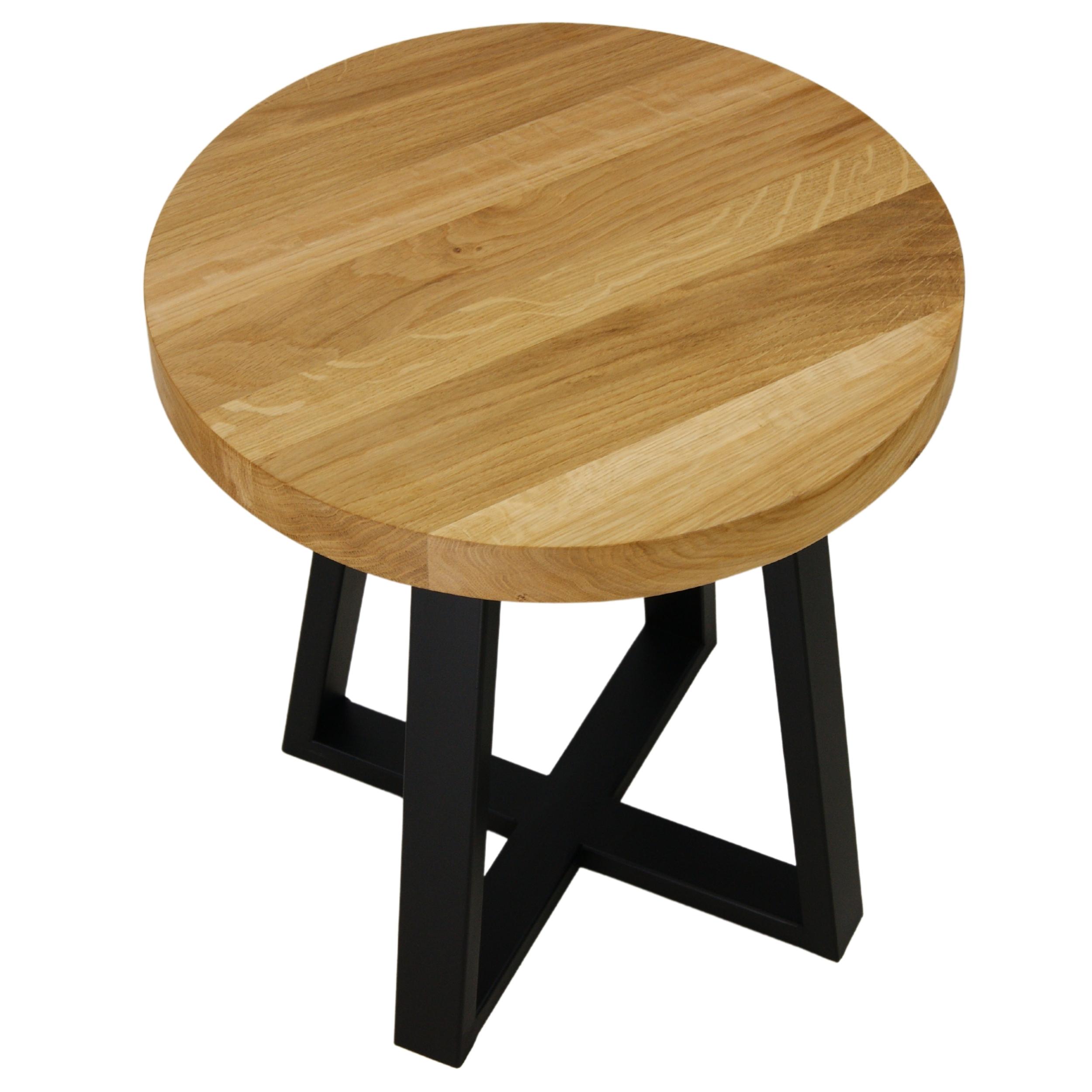 

stolik kawowy drewniany okrągły dąb do salonu 40cm