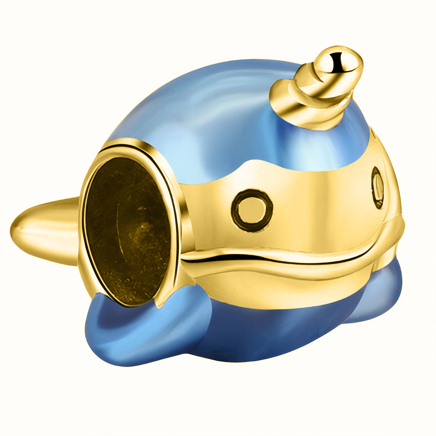 Charms zlatý Modrý Velryba Moře stříbro 925