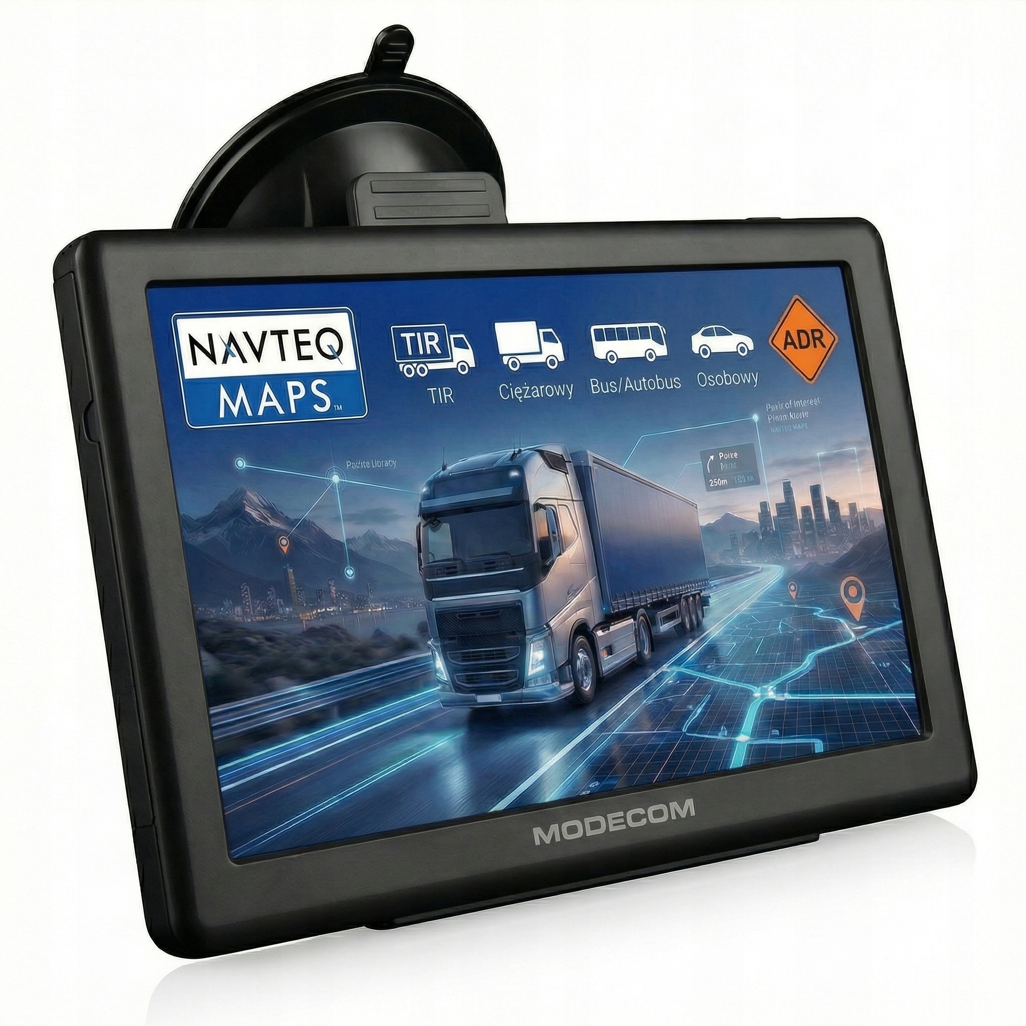 Navigace 5 palců pro nákladní vozidlo Modecom CX 5.0 mapy Tir Bus Fotoradary 2026