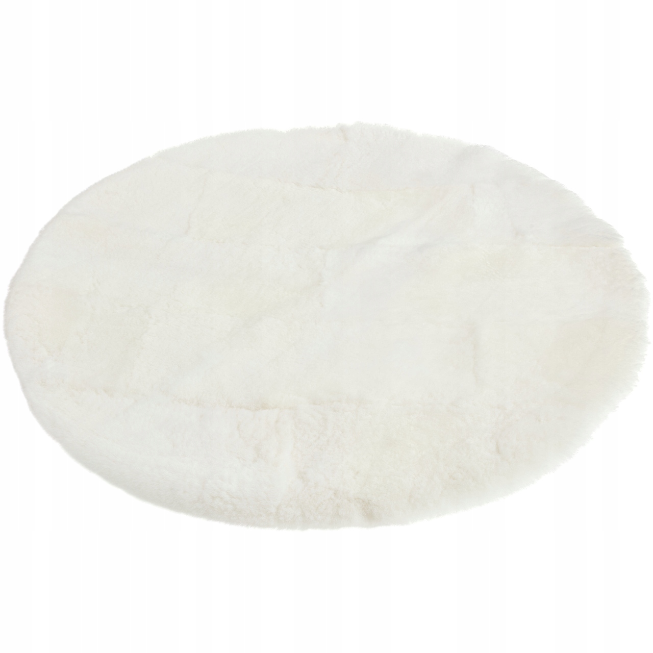 Vanuba prírodný okrúhly koberec z ovčej kože Ø100 cm Biely, teplý