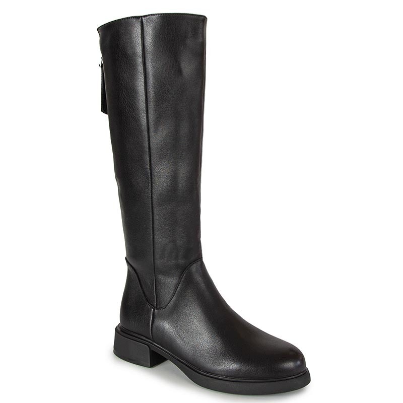 S.barski JC62-1036 Černé Kožené Kozačky D&a 37