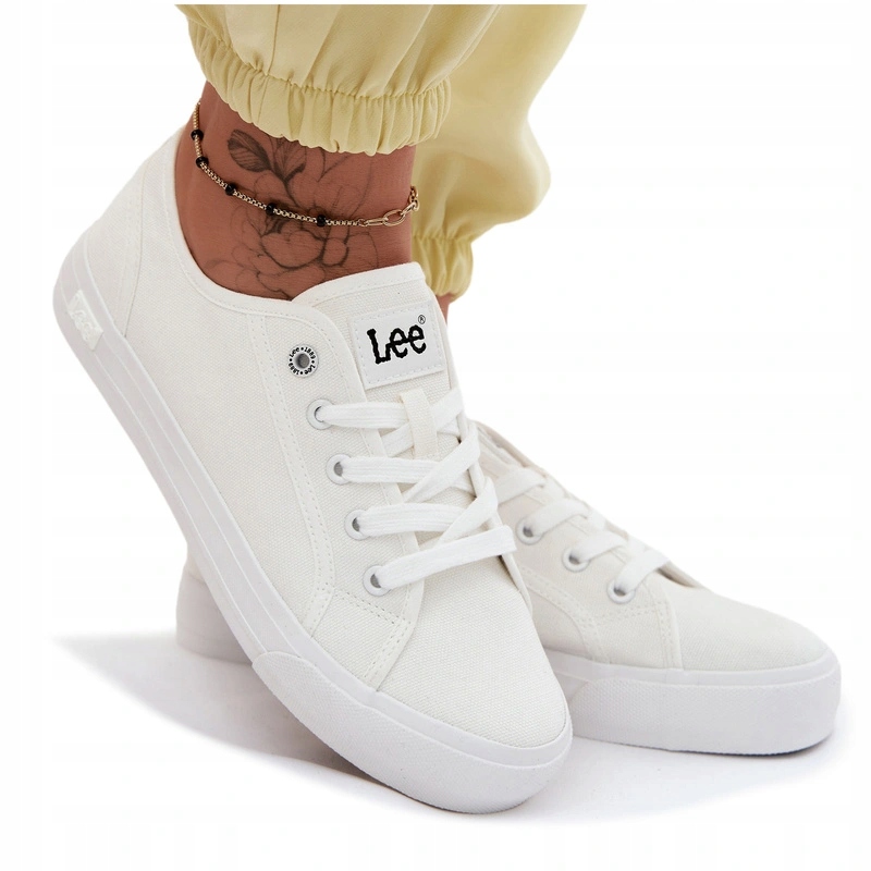 Dámské Nízké Šněrovací Tenisky Lee Ava C Women Low 50261001.1FG Bílé 37