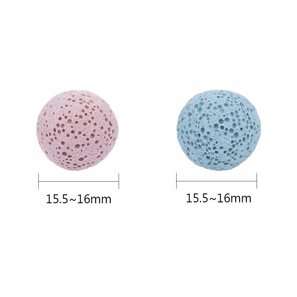 NBEADS Naturalne Perły Lawowe 15.5mm Do Aromaterapii Naszyjniki — miniatura 2