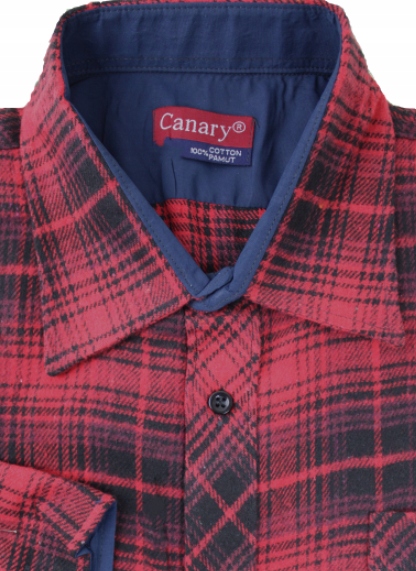 KOSZULA FLANELOWA MĘSKA W KRATĘ M F66 Rozmiar M