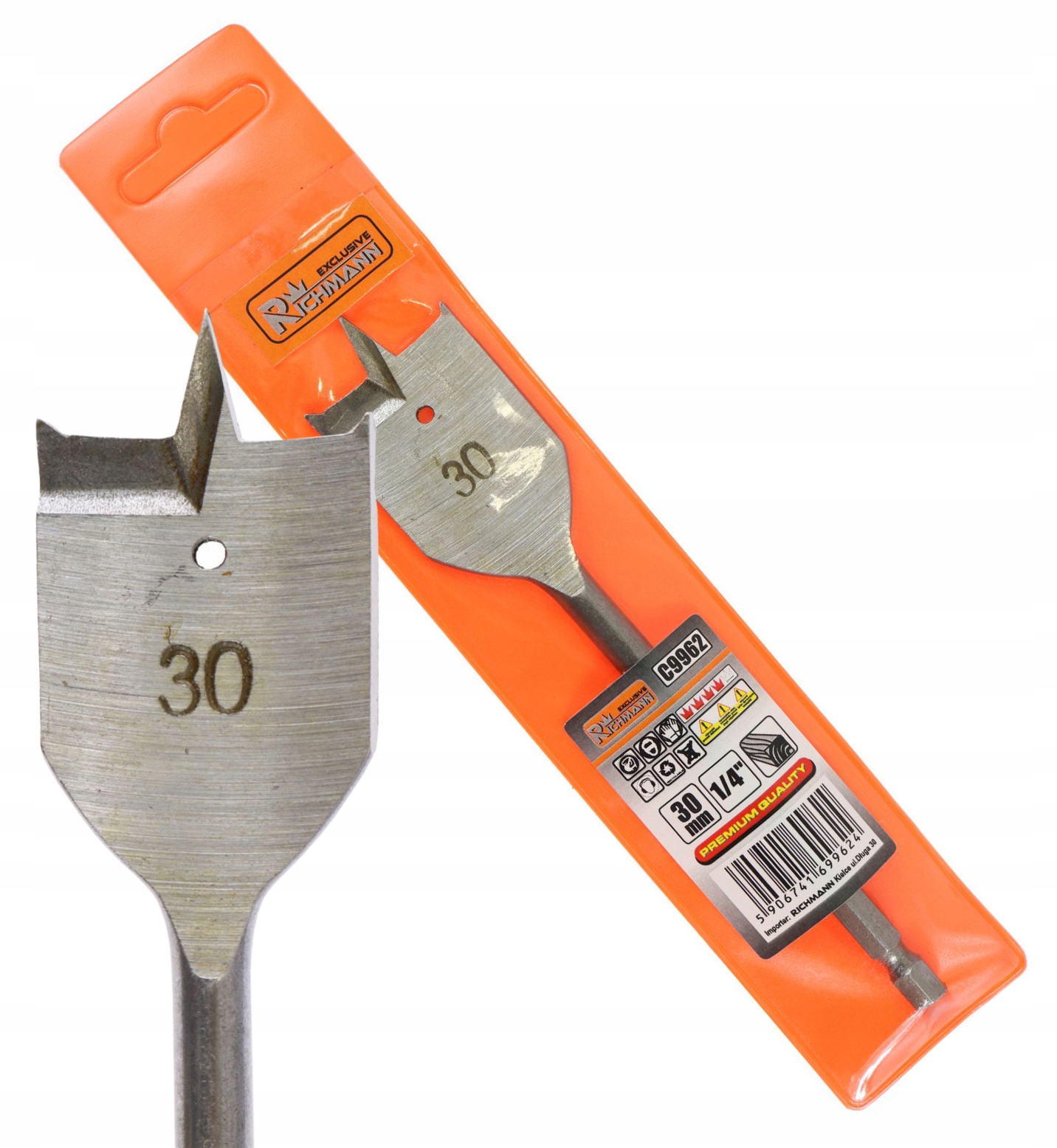 WIERTŁO PIÓROWE ŁOPATKOWE DO DREWNA 30MM C9962