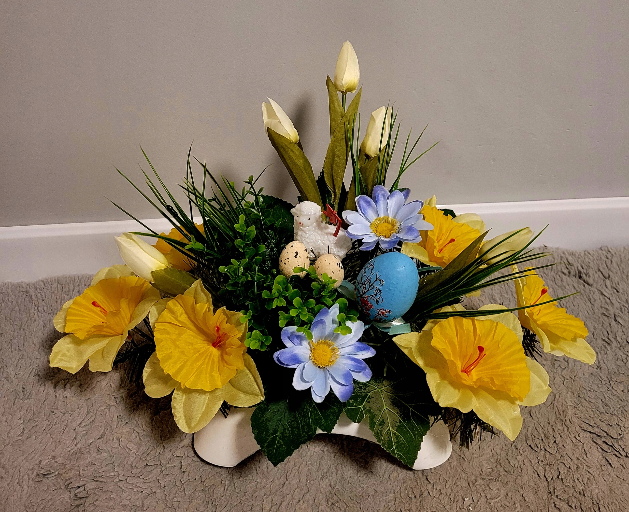 STROIK WIELKANOCNY GLAMOUR DEKORACJA KOMPOZYCJA