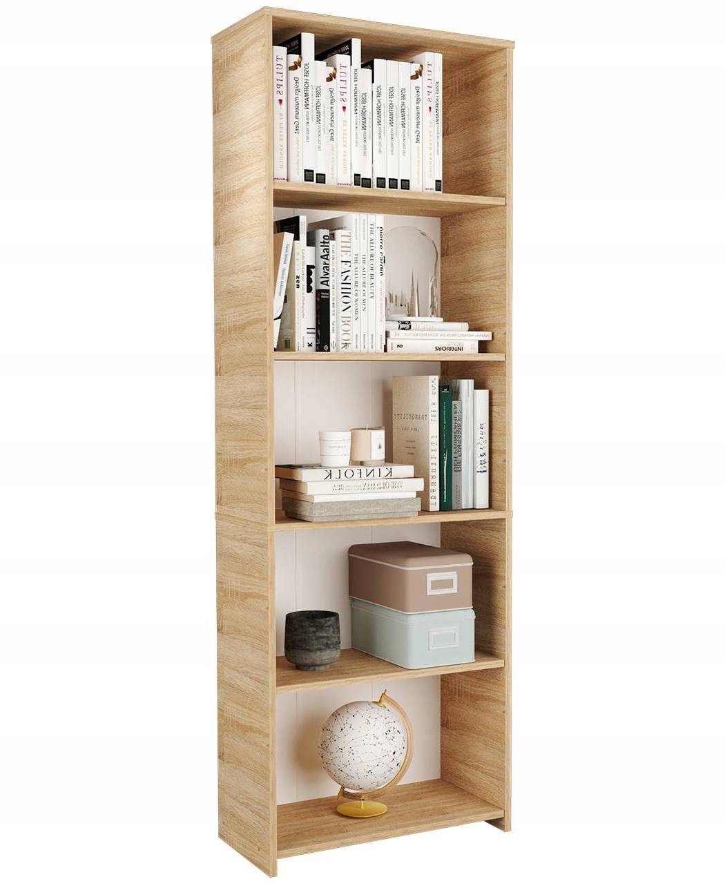 

Regał książki Biblioteczka salon 60cm Sonoma