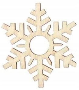 

Święta Ozdoba Eko Zawieszka Gwiazda Drewniana 5cm