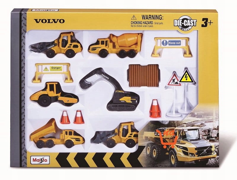 

Maisto Zestaw Resoraki Volvo 6szt+akcesoria Budowa