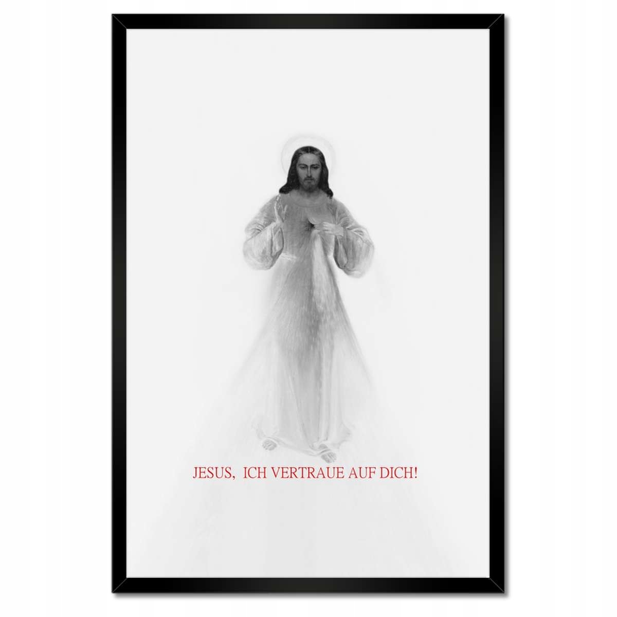 Plakáty v rámu 40x60 Jesus Ich vertraue Dich