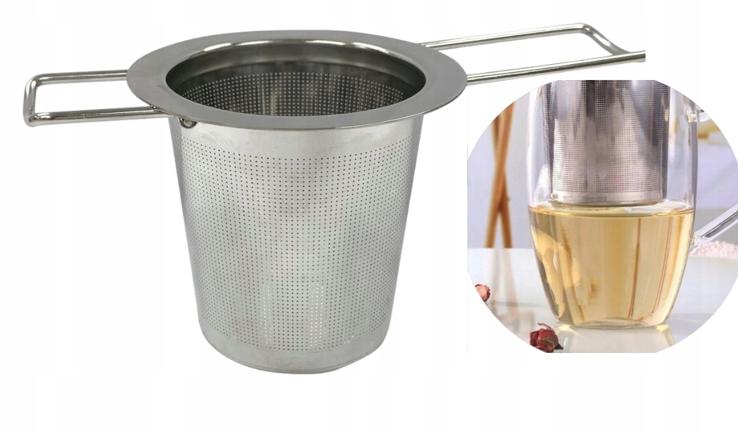 

Zaparzacz do herbaty ziół stal sitko szklanki Brun
