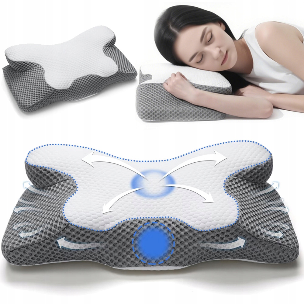 Poduszka Ortopedyczna Dla Osób Śpiących Na Boku Plecach Brzuchu 60X34X13CM