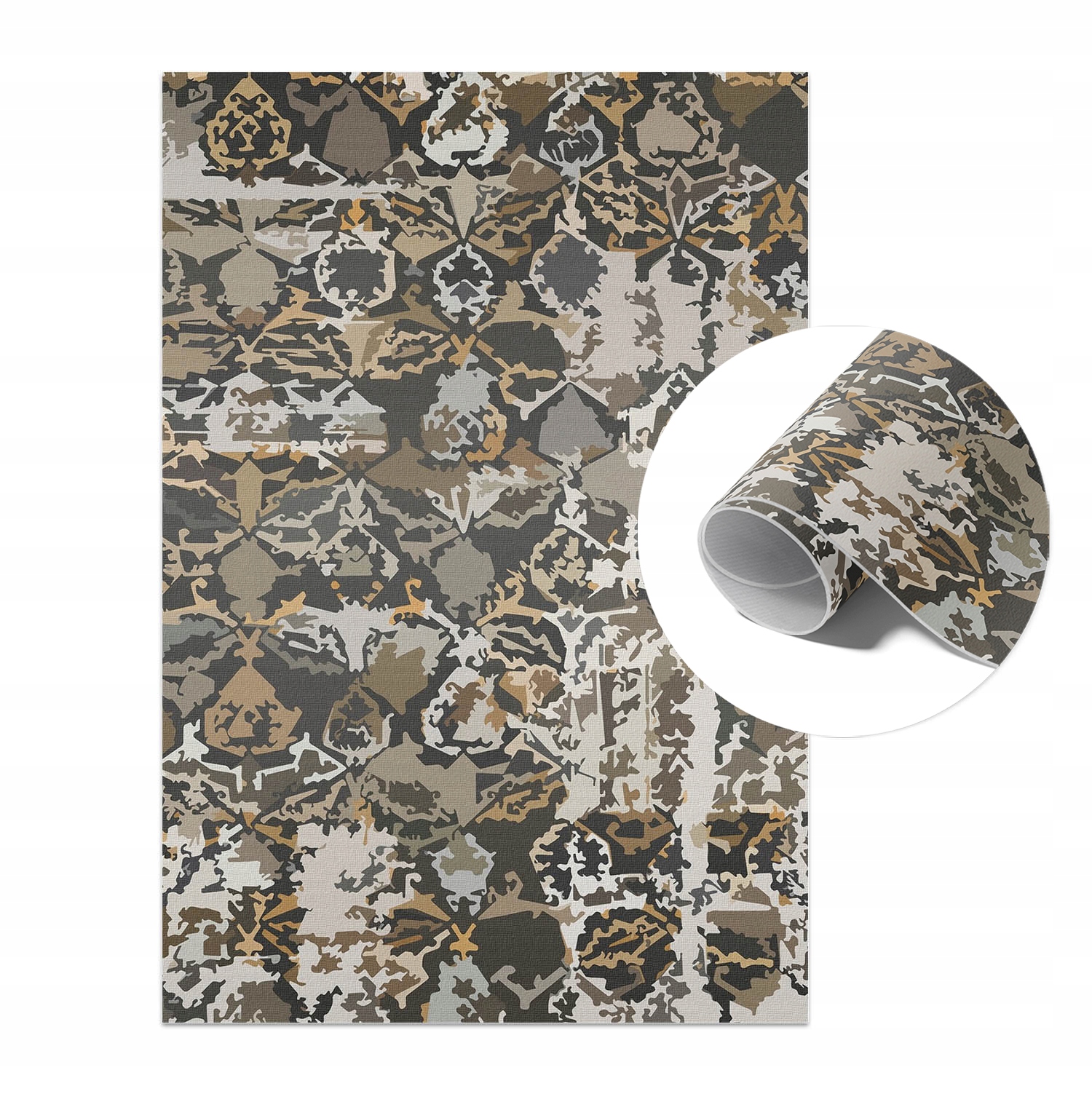 Balkonowy Dywan Pcv Tarasowy Winyl Outdoor Czarno-biały marmur 120x180
