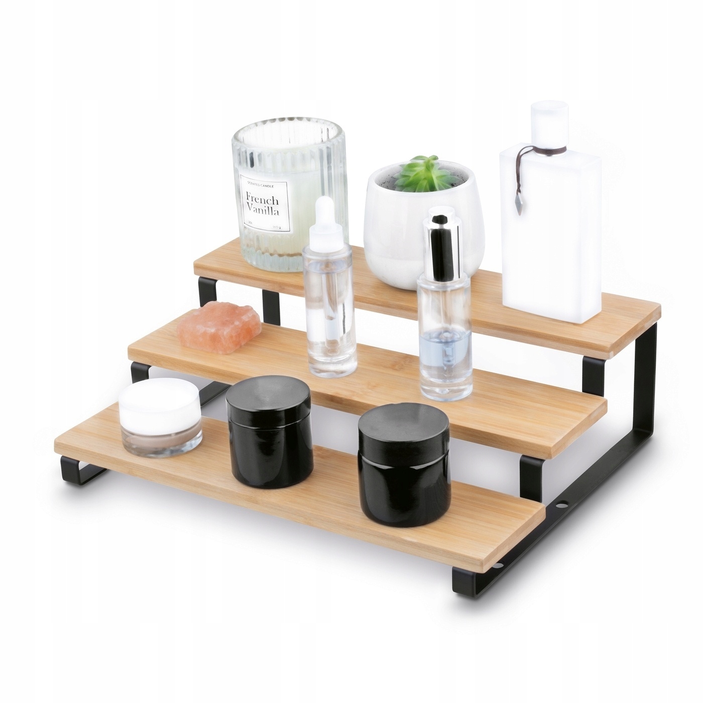 3x PÓŁKA NA PRZYPRAWY STOJAK na blat ORGANIZER Kolor mebla buk ciemny