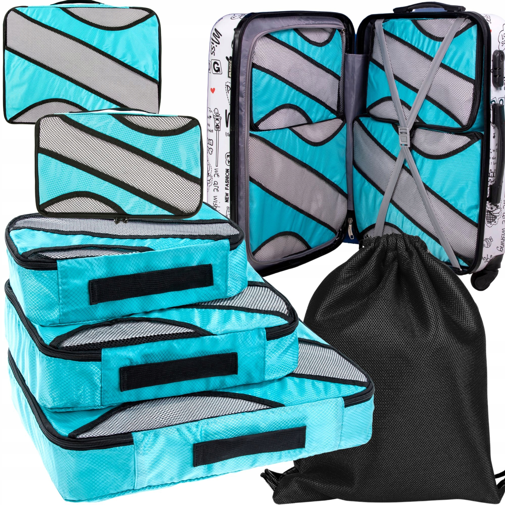 Pouzdra Na Zip 6 Ks Do Kufru Skříně Cestovní organizéry na dovolenou