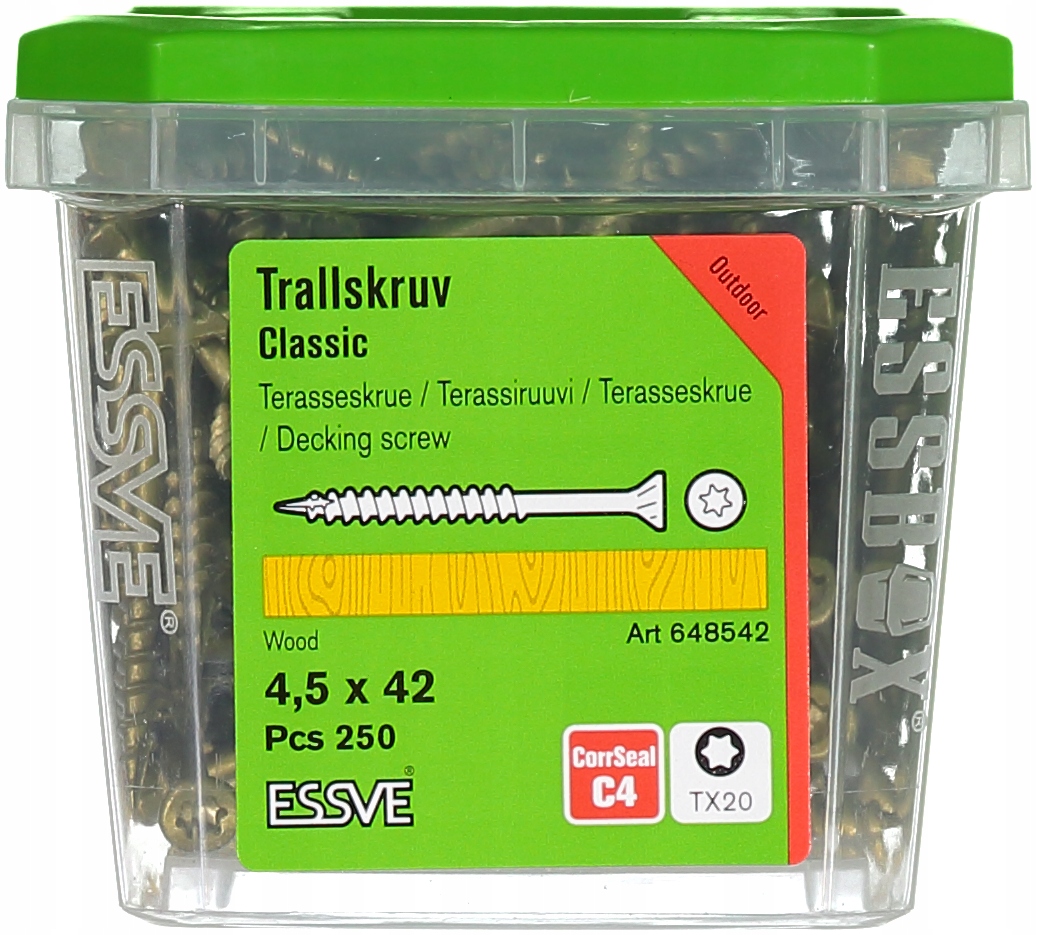 ESSVE WKRĘT 4,5X42 TARASOWY CLASSIC 250szt Rodzaj wkręt