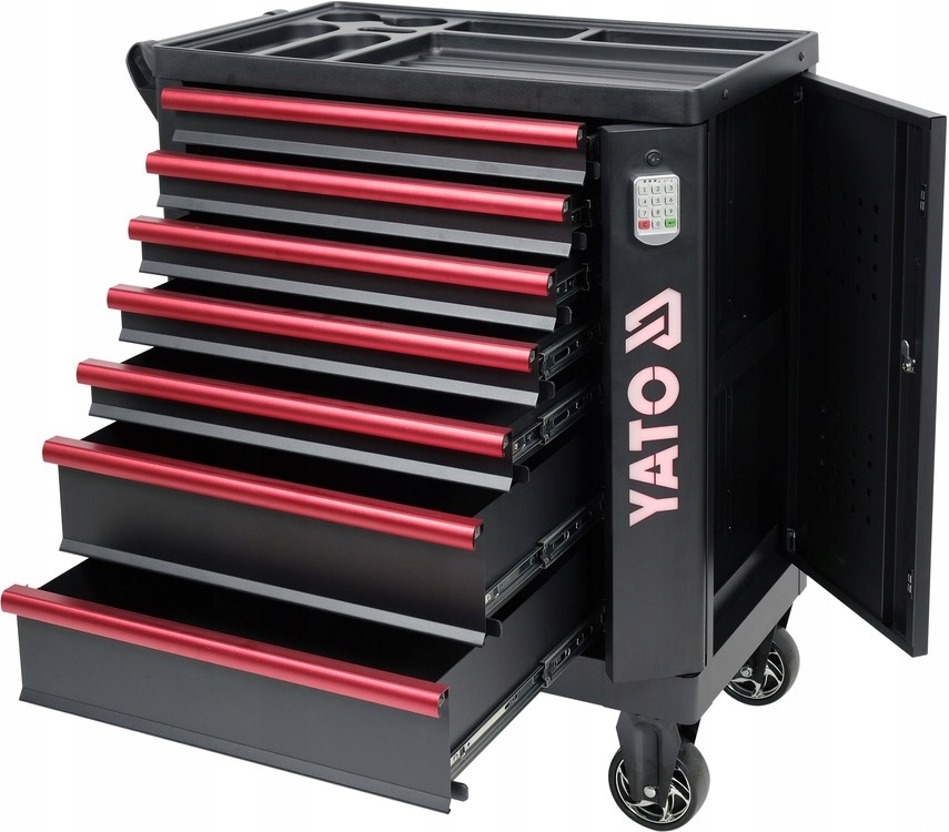 SZAFKA SERWISOWA 7 SZUFLAD LED SEJF SZYFR ZAMEK Marka Yato