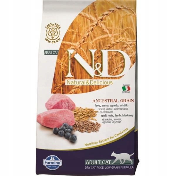 Levně N&d Ancestral Grain Cat Lg Lamb, Spelt, Oats & Blueberry Adult 5 kg