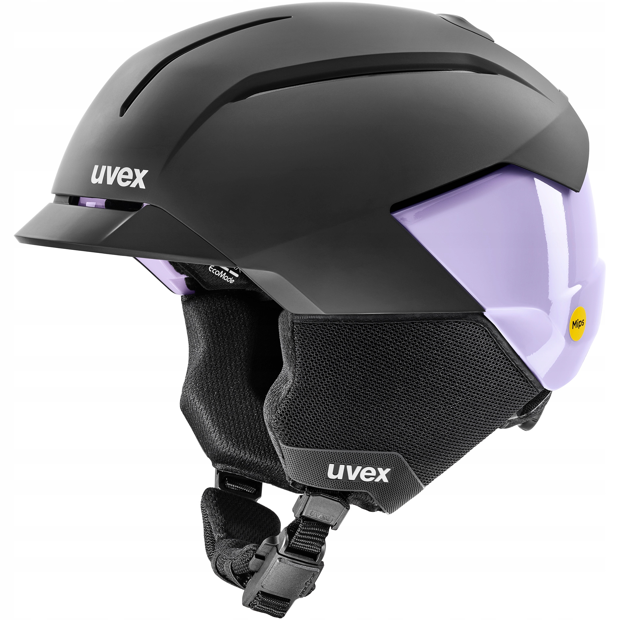Uvex Lyžařská přilba Levitate Mips Freeride, Fidlock černo-fialová