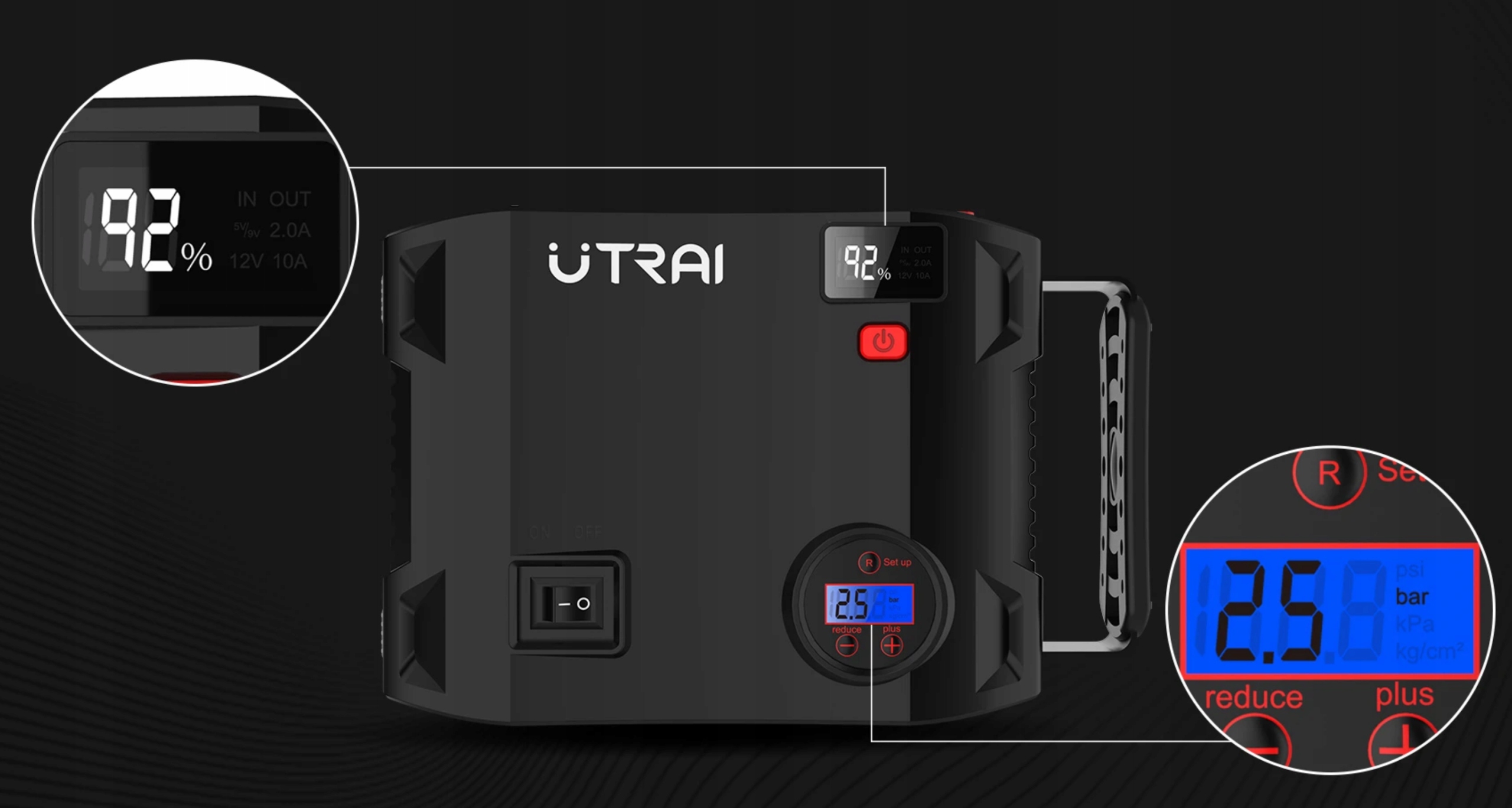Мощный автомобиль JumpStarter запуск 2000A + компрессор