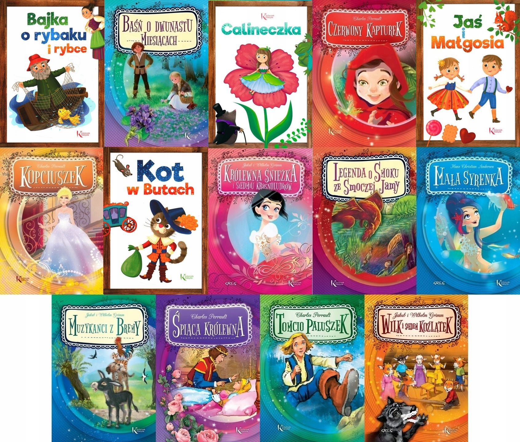 KOLOROWA KLASYKA DLA DZIECI - PAKIET 14 BAJEK