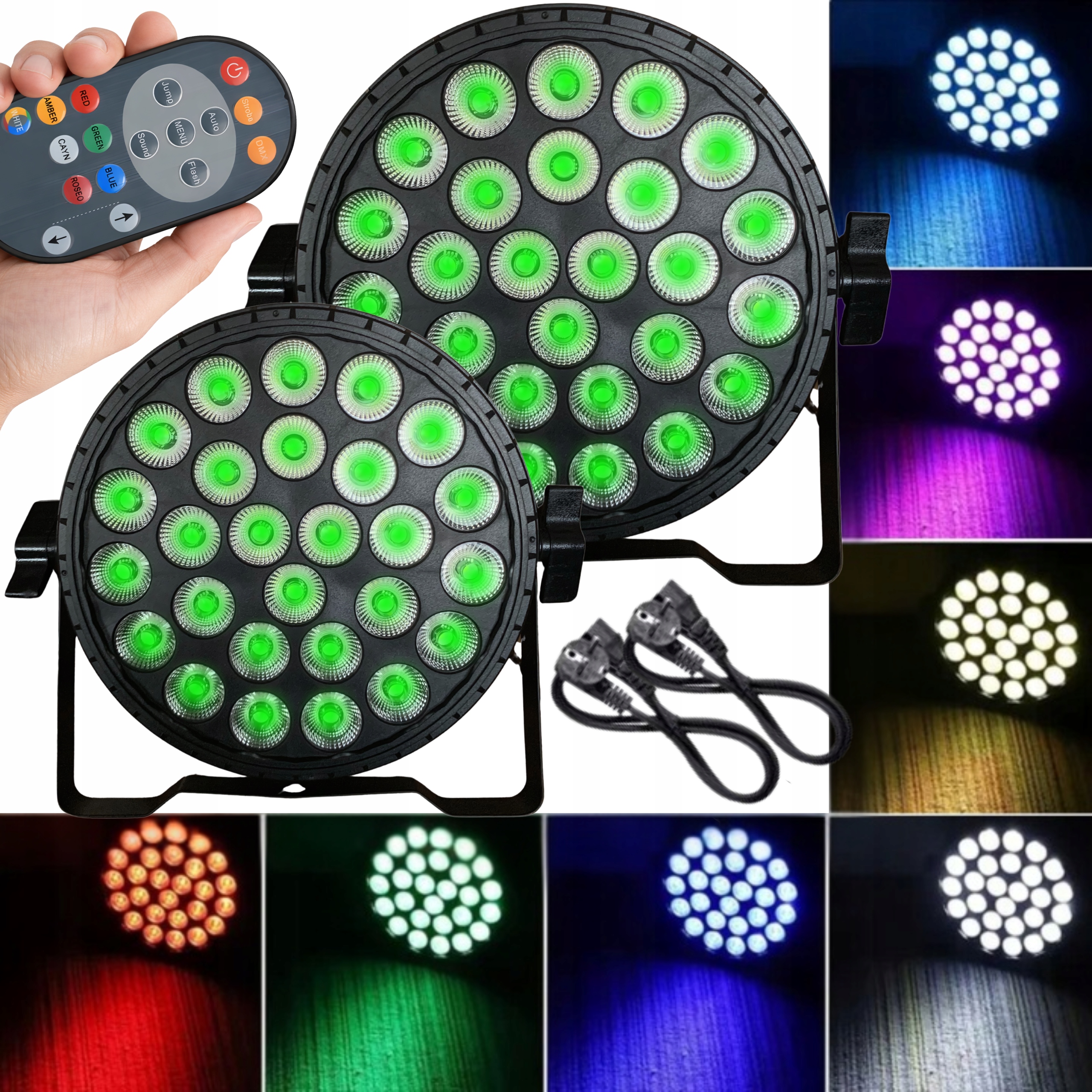 Reflektor Diskotékový Projektor Kolorofon Disco Par Led 27x6W Rgbw Led 4v1