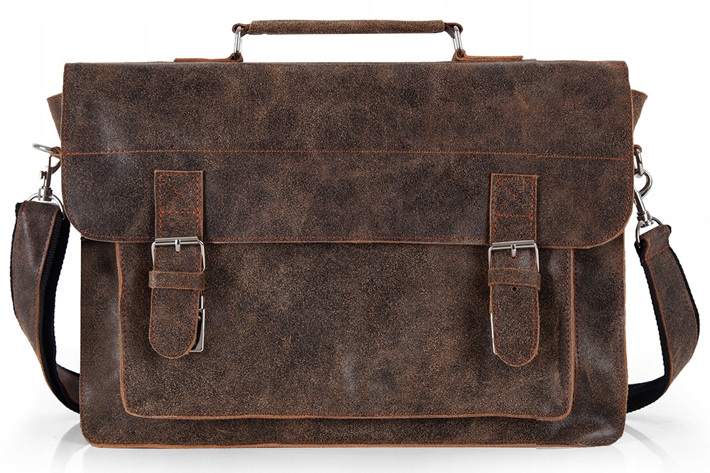 SOLOME, SKÓRZANA TORBA LISTONOSZKA NA RAMIĘ SOLOME