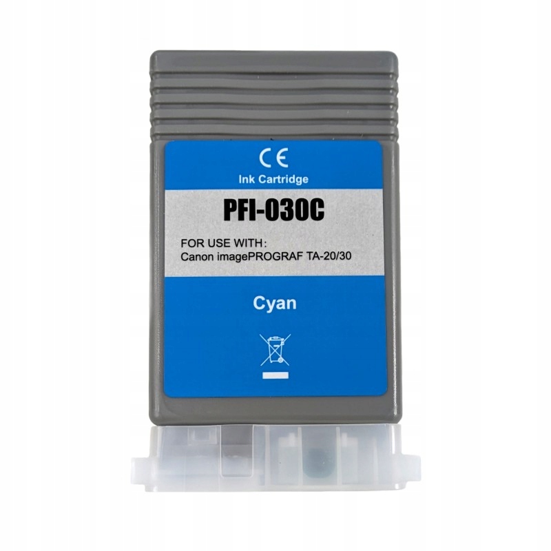 Inkoustová kazeta kompatibilní s Canon PFI-030C, 3490C001 azurová